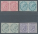 Belgien: 1883, 10, 20, 25 And 50 Centimes In Horizontal Imperforate Pairs Mounted Mint. Scarce Issue - Brieven En Documenten