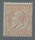 Belgien: 1884, "1 Fr. Braunrot Auf Grünlich", Farbfrischer Ungebrauchter Wert Mit Falzrest, Zähnung - Briefe U. Dokumente