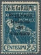 Fiume - Besetzung Der Carnaro-Inseln: 1920, "25 C. VEGLIA Blue", Mint Hinged, Very Fresh And Fine, E - Fiume