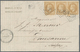 Frankreich: 1853/1869, Napoleon, Lot With 3 Covers, Comprising 2 X 40 C Orange On Entire Letter From - Autres & Non Classés