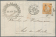 Frankreich: 1870, 40 C Orange With Retouched "4" Cancelled With Star-stamp On Complete Folded Letter - Otros & Sin Clasificación