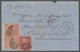 Großbritannien: 1862, Pair Of Queen Victoria 4 Pence From The Lower Margin Together With A Perforate - Cartas & Documentos