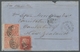 Großbritannien: 1862, Pair Of Queen Victoria 4 Pence From The Lower Margin Together With A Perforate - Brieven En Documenten