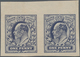 Großbritannien: 1902, King Edward VII, 1d Blue On Cream Paper Pair ECKERLIN DIE PROOF (LARGER DESIGN - Cartas & Documentos