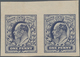 Großbritannien: 1902, King Edward VII, 1d Blue On Cream Paper Pair ECKERLIN DIE PROOF (LARGER DESIGN - Lettres & Documents