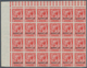 Großbritannien: 1912, 1d. Scarlet, Imperforate Marginal Block Of 24 From The Upper Left Corner Of Th - Cartas & Documentos