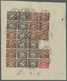 Großbritannien - Portomarken: 1926-1935, Strong Lot Of Cutouts And Large Blocks Of British Postage D - Portomarken