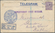 Delcampe - Großbritannien - Besonderheiten: 1916/1930, 3 Telegram Envelopes Including 1916 "Expeditionary Force - Sonstige & Ohne Zuordnung