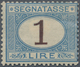 Italien - Portomarken: 1870, Postage Due 1 Lira Blue/brown In Fresh Color With Perfect Perforation A - Taxe