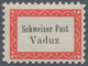 Liechtenstein - Botenpost Vaduz-Sevelen: 1918, (10 H.) Rot/schwarz, Gebührenzettel Vierseitig Gezähn - Otros & Sin Clasificación