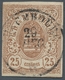 Luxemburg: 1859, "25 C. Brown", Used With Central LUXEMBOURG, Full/wide Margins, Very Fresh And Fine - Otros & Sin Clasificación