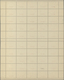 Luxemburg - Dienstmarken: 1935, "Officiel" Overprint In Red, Gutter Sheet Of 50 Albino Fields Each W - Oficiales