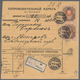 Russland: 1908/13 Five Accompanying Cards For Parcels, Three Cards Are With Declared Value, All Sent - Brieven En Documenten