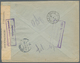 Russland: 1914/17 Seven Mostly Censored Items All Sent From Petrograd, Incl. 5 Registered Covers (on - Briefe U. Dokumente