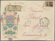 Russland: 1920 Provisional Envelope From A Bill Paper, Franked By 2x5 Kop. And A Revalued Fee Stamp - Lettres & Documents