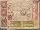 Russland: 1921 Registered Cover With Rare And Very Decorative Coloured Franking Of A Total Of 59 Sta - Briefe U. Dokumente