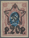 Russland: 1922, 20 Ruble Lithographed Surcharge On 15 Kopecks, Imperforated With Wide Margins All Ar - Cartas & Documentos