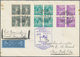 Schweiz: 1934, Brief Ab LUZERN, Frankiert Mit Drei Zentrisch Gestempelten Viererblocks Mit Blauem Be - Gebraucht