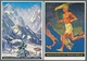 Thematik: Olympische Spiele / Olympic Games: 1936 - BERLIN/GARMISCH: Fünf Offizielle Color-Werbekart - Andere & Zonder Classificatie