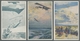 Delcampe - Flugpost Deutschland: 1914 (ca.), Zwölf Verschiedene Oft Colorkarten Des "Deutschen Luftflotten-Vere - Luchtpost & Zeppelin