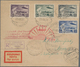 Zeppelinpost Europa: 1931, Polar Flight, Soviet Mail, Registered Cover Bearing Complete Set Of Perfo - Andere-Europa