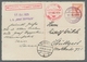 Zeppelinpost Deutschland: 1929 - Schlesienfahrt/Abwurf Gleiwitz, Bordposta Auf AK Mit Bestätigungs- - Airmail & Zeppelin