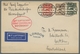 Zeppelinpost Deutschland: 1930 - Englandfahrt, Zuleitung Danzig Auf Karte Mit Bestätigungsstempel Un - Airmail & Zeppelin
