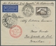 Zeppelinpost Deutschland: 1930 - SAF, Mit 4 RM SAF Frankierter Brief Mit Auflieferung Friedrichshafe - Airmail & Zeppelin