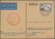 Zeppelinpost Deutschland: 1930 - SAF, Mit 4 RM SAF WZ. Y Frankierte Karte Mit Auflieferung Friedrich - Airmail & Zeppelin