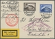 Zeppelinpost Deutschland: 1930 - SAF/Rundfahrt, Mit Komplettem Satz SAF (je WZ. Y) Frankierte Karte - Airmail & Zeppelin