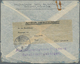 Katastrophenpost: 1937, Imperial Airways: Palestine, 2 X 5 M And 15 M Definitives, Mixed Franking On - Otros & Sin Clasificación