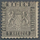 Baden - Marken Und Briefe: 1862, 1 Kr. Grauschwarz, Ungebraucht Mit Originalgummi In Vollzähniger Ka - Otros & Sin Clasificación
