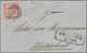 Baden - Marken Und Briefe: 1862, 3 Kreuzer Rosakarmin Entwertet Mit 4-Ringstempel "43" FREIBURG Auf - Otros & Sin Clasificación