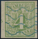 Hamburg - Marken Und Briefe: 1859, "4 Schilling Gelbgrün, Geschnitten", Besonders Farbfrischer Wert - Hambourg