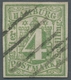 Hamburg - Marken Und Briefe: 1859, 4 S Bläulichgrün Gut Gerandet, Farbfrisch, Entwertet Mit Hamburge - Hambourg