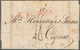 Hamburg - Französisches Postamt: "R. HAMBURG" Ra1 Oder L1 In Rot Auf Vollstandigem Pracht-Faltbrief - Hamburg (Amburgo)