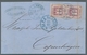 Hamburg - Stadtpostamt: 1866, "1 ¼ S. Graupurpur" Senkr. Paar Als Portorichtige MeF Mit Seltenem DKr - Hamburg