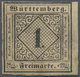 Württemberg - Marken Und Briefe: 1851, Ziffern 1 Kr. Schwarz Auf Gelbweiß In Type II Ungebraucht Mit - Otros & Sin Clasificación