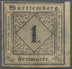 Württemberg - Marken Und Briefe: 1851, Ziffern 1 Kr. Schwarz Auf Gelbweiß In Type II Ungebraucht Mit - Andere & Zonder Classificatie