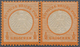 Deutsches Reich - Brustschild: 1872, 1/2 Gr. Orange, Kleiner Schild Im Waagerechten Paar, Leicht Ang - Neufs