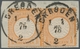Deutsches Reich - Brustschild: 1872, "½ Gr. Orange", Farbfrisches Waag. Paar Mit Erhabener Prägung U - Nuevos