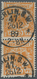 Deutsches Reich - Krone / Adler: 1889, Krone/Adler 25 Pfennig Orangegelb Nr. 49 A, Senkrechtes Paar - Covers & Documents