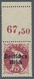 Deutsches Reich - Inflation: 1920, Bayern-Abschied 75 Pfennig Postfrisch Vom Platten-Oberrand Type I - Covers & Documents