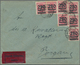 Deutsches Reich - Inflation: 1923, 7 X 250 Tsd A. 500 M Rotlila, Portogerechte MeF Auf Brief Von HAL - Cartas & Documentos