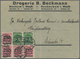 Deutsches Reich - Inflation: 1923, 2 Mio Auf 300 Mk Schwärzlichgelblichgrün Mit Kopfstehendem Aufdru - Storia Postale