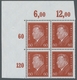 Deutsches Reich - Weimar: 1928, "60 Pfg. Ebert", Postfrischer Eckrandviererblock Mit Zweimal Platten - Ongebruikt