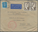 Deutsches Reich - Weimar: 1930, 4 RM Zeppelin SA-Fahrt Senkrechtes Paar Mit DRUCKBESONDERHEIT "Quets - Unused Stamps