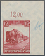 Deutsches Reich - 3. Reich: 1935, 12 Pfg. Eisenbahn UNGEZÄHNT Aus Der Rechten Oberen Bogenecke, Die - Autres & Non Classés