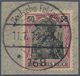 Deutsche Besetzung I. WK: Postgebiet Ober. Ost - Libau: 1919, 50 Pfg. Germania Mit Violettem Aufdruc - Ocupación 1914 – 18