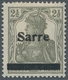 Deutsche Abstimmungsgebiete: Saargebiet: 1920, "2 ½ Pfg. Germania/Sarre Mit Aufdruck In Type II", Un - Briefe U. Dokumente